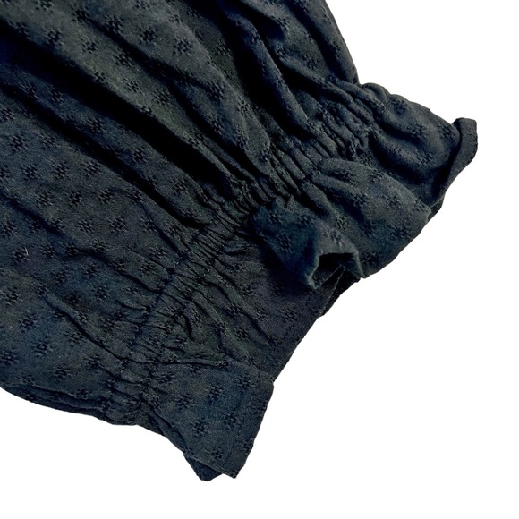 XL Eyelet Ruffle Long-sleeve Dress Dark Gray/Black Dark Cottagecore - Ravencore - Picture 6 of 11